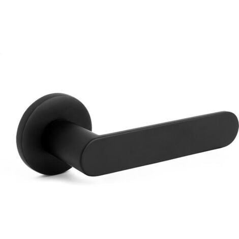 juego de manivelas con roseta aluminio. modelo shape 1320 ø50 acabado negro
