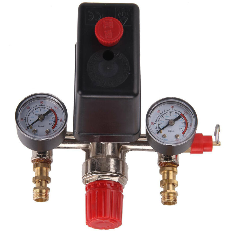 

Juego de manometros de regulador de control de compresor de colector de admision de valvula de aire de interruptor de presion de 230 V