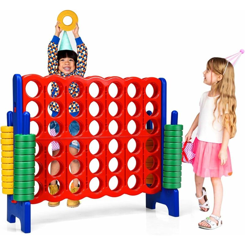 

Juego de Match Juego de Aritmético y Educación con 42 Anillos Gigantes y Controles Deslizantes para Niños y Adultos Azul y Rojo