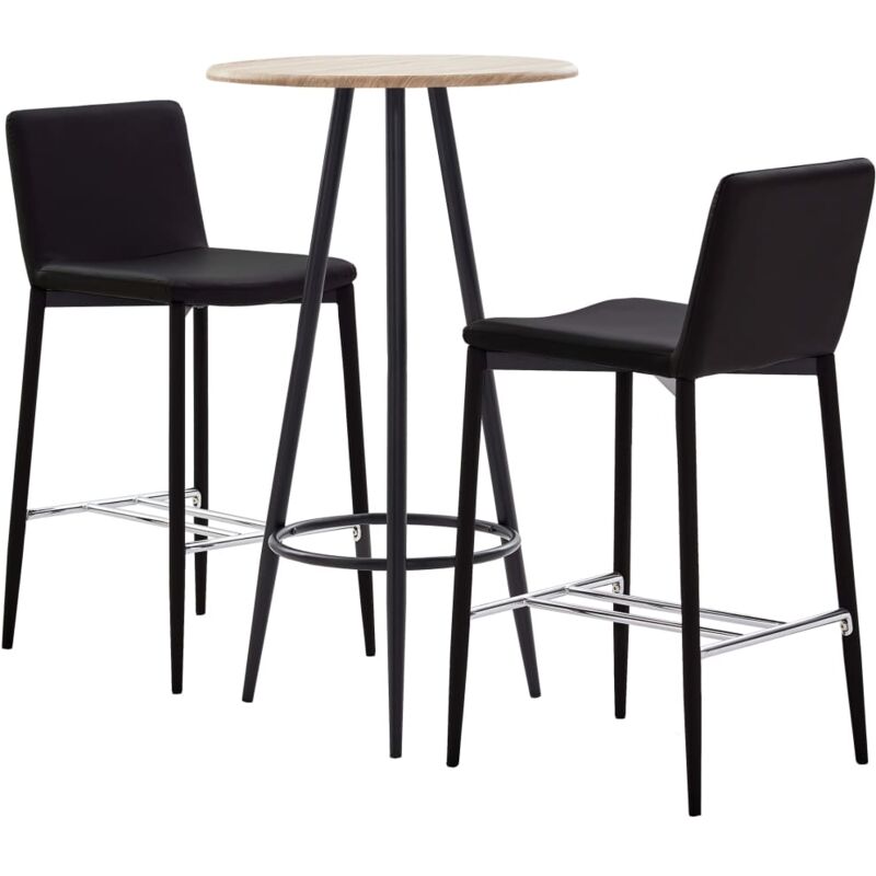 

Juego de Mesa Alta y Taburetes Cuero Sintético 3 Piezas Marrón - Marrón - Vidaxl