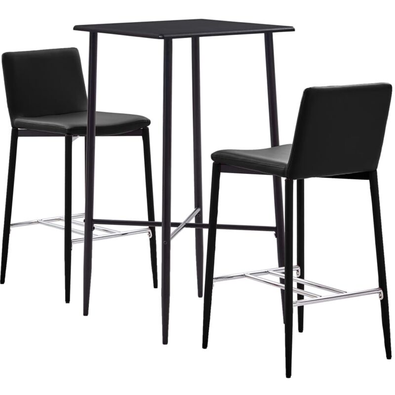 

Juego de Mesa Alta y Taburetes Cuero Sintético 3 Piezas Marrón - Marrón - Vidaxl