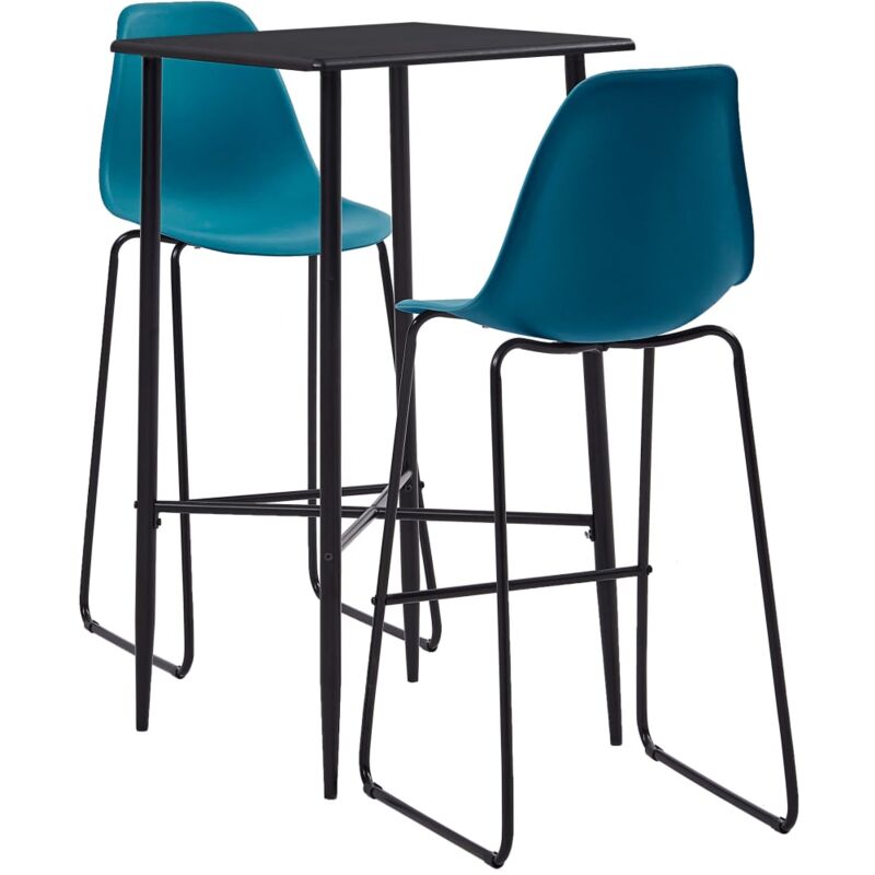 

Juego de Mesa Alta y Taburetes Plástico 3 Piezas Turquesa - Turquesa - Vidaxl