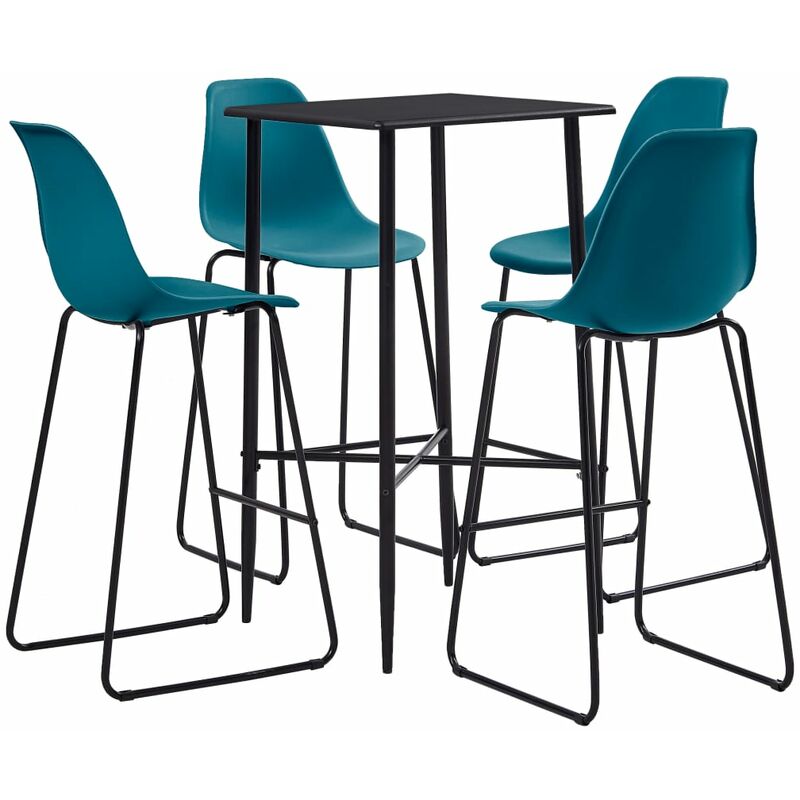 

Juego de Mesa Alta y Taburetes Plástico 5 Piezas Turquesa - Turquesa - Vidaxl