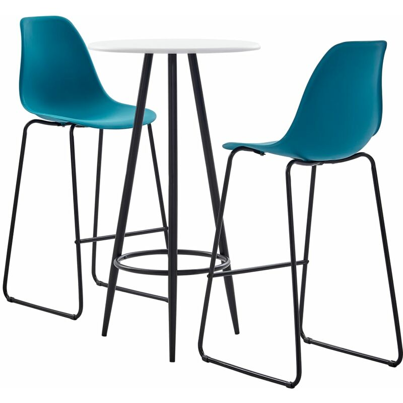 

Juego de Mesa Alta y Taburetes Plástico 3 Piezas Turquesa - Turquesa - Vidaxl