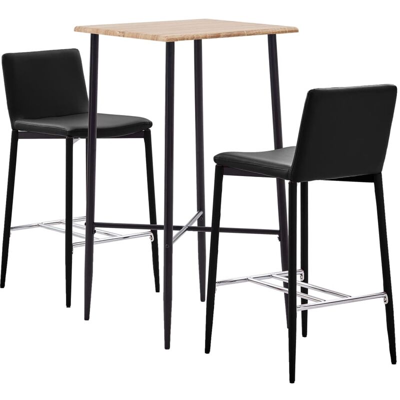 

Juego de Mesa Alta y Taburetes Cuero Sintético 3 Piezas Marrón - Marrón - Vidaxl