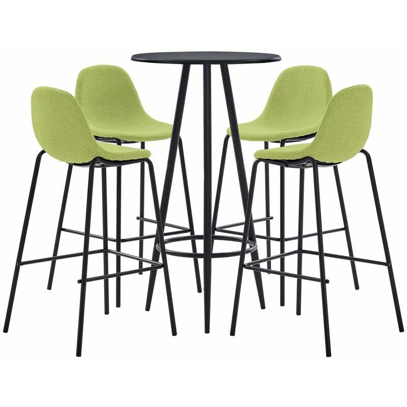 

Juego de Mesa Alta y Taburetes Tela 5 Piezas Verde - Verde - Vidaxl