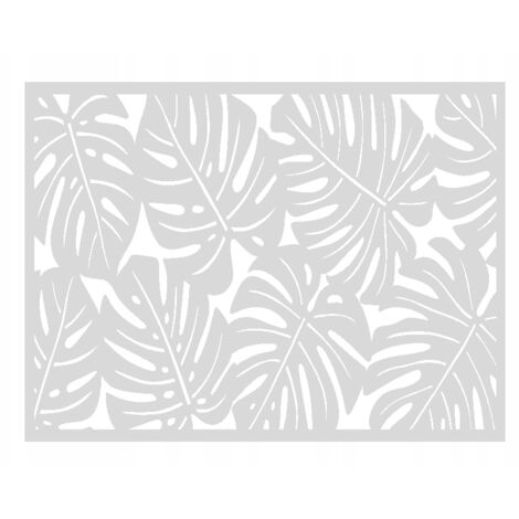 Juego de mesa de cocina AŻUR con monstera blanca