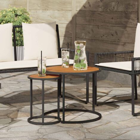 Juego de Mesas de Centro 2 pcs Madera de Acacia Sólida