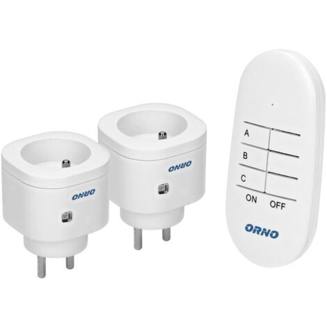 Juego de mini enchufes inalámbricos con mando a distancia 2+1 OR-GB-439