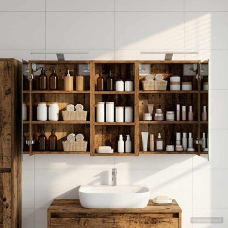 Juego de Muebles de Baño 3 pcs 116 x 16 x 62,5 cm