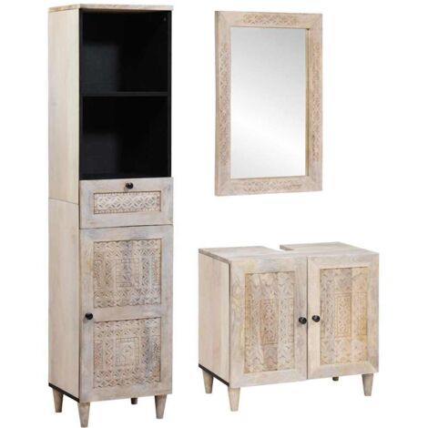 Juego de muebles de baño 3 pcs  38 x 33 x 160 cm