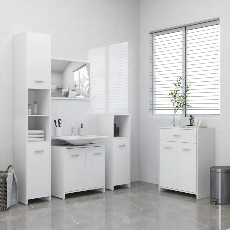

Juego de muebles de bano 4 piezas blanco