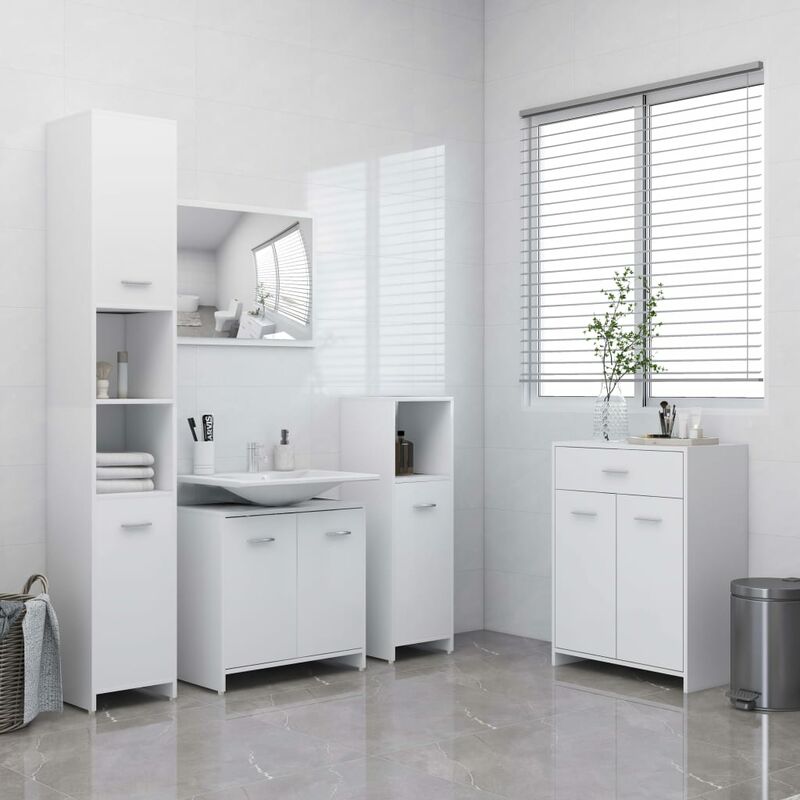 

Juego de muebles de baño 4 piezas blanco