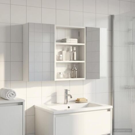 Juego de Muebles de Baño con estante 3 pcs 100 x 10,5 x 50 cm
