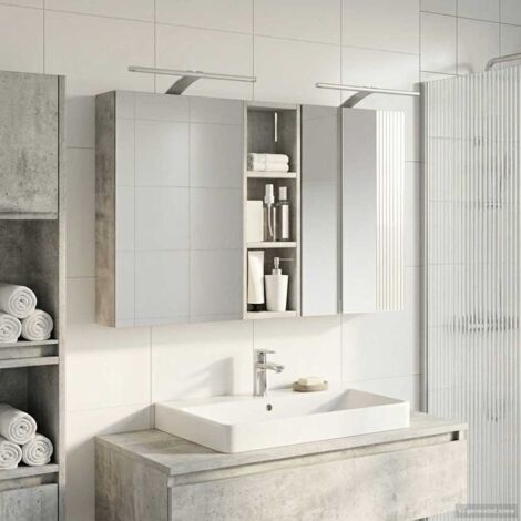 Juego de Muebles de Baño con estante 3 pcs 100 x 10,5 x 60,5 cm