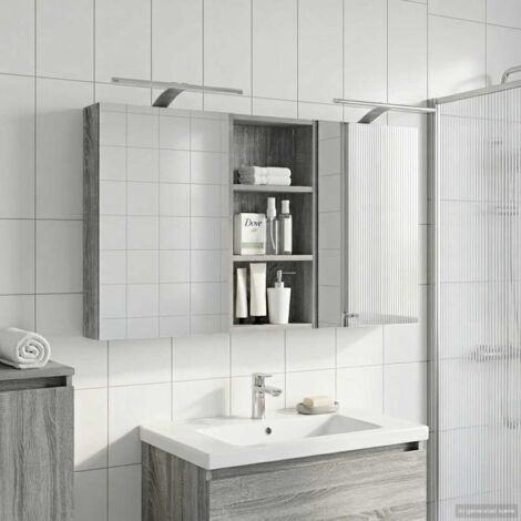 Juego de Muebles de Baño con estante 3 pcs 110 x 10,5 x 60,5 cm