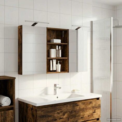 Juego de Muebles de Baño con estante 3 pcs 120 x 10,5 x 60,5 cm