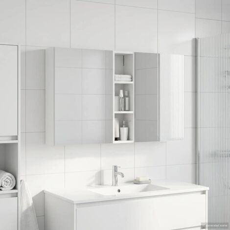 Juego de Muebles de Baño con estante 3 pcs 120 x 14,5 x 70 cm