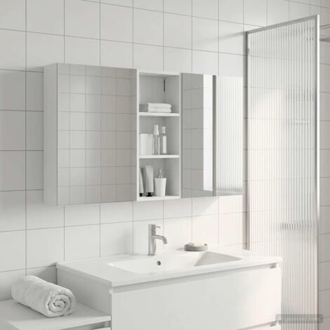 Juego de Muebles de Baño con estante 3 pcs 130 x 14,5 x 70 cm
