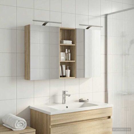 Juego de Muebles de Baño con estante 3 pcs 130 x 14,5 x 70 cm