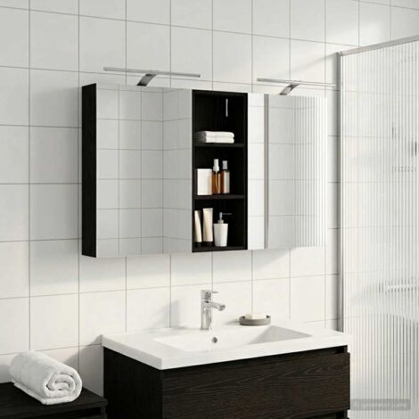 Juego de Muebles de Baño con estante 3 pcs 130 x 14,5 x 70 cm