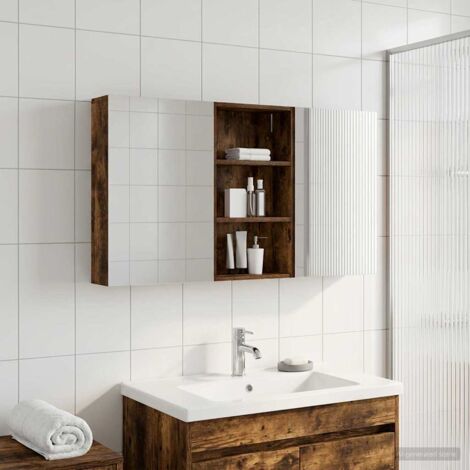 Juego de Muebles de Baño con estante 3 pcs 140 x 14,5 x 70 cm