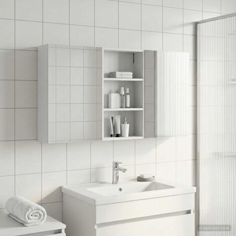 Juego de Muebles de Baño con estante 3 pcs 140 x 14,5 x 70 cm