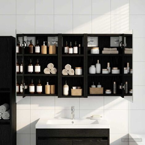 Juego de Muebles de Baño con estante 3 pcs 80 x 10,5 x 50 cm