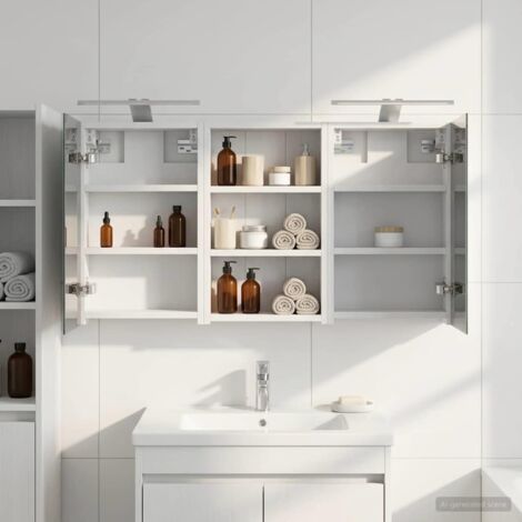 Juego de Muebles de Baño con estante 3 pcs 90 x 10,5 x 50 cm