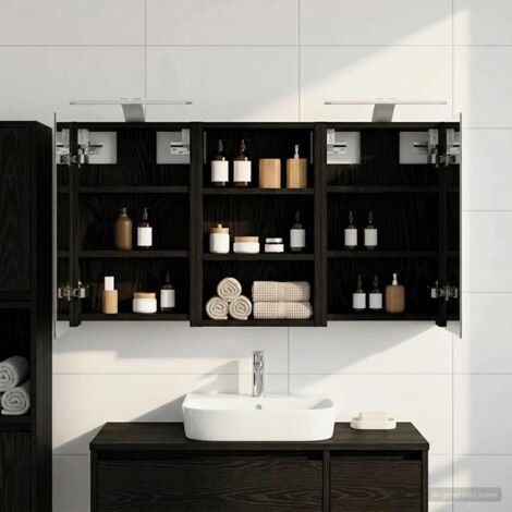 Juego de Muebles de Baño con estante 3 pcs 90 x 10,5 x 50 cm