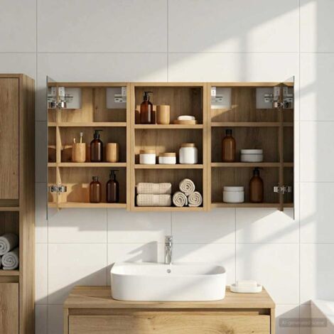 Juego de Muebles de Baño con estante 3 pcs 90 x 10,5 x 50 cm