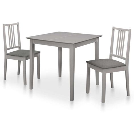 Juego de muebles de comedor 3 piezas MDF gris