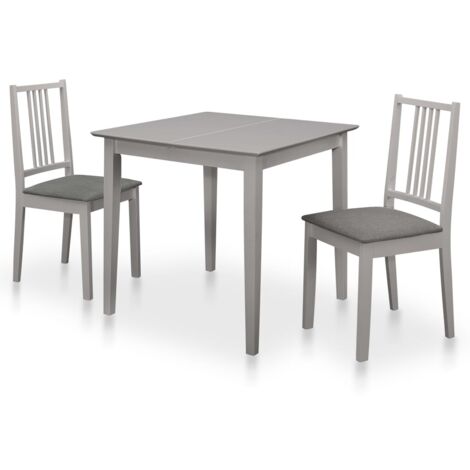 Juego de muebles de comedor 3 piezas MDF gris vidaXL