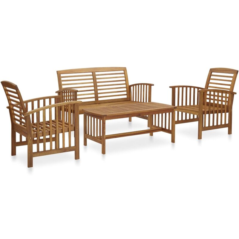 

Juego de muebles de jardín 4 piezas madera de acacia maciza