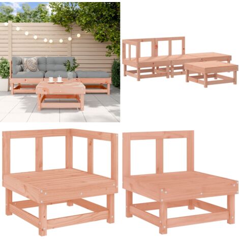 Juego de muebles de jardín 4 pzas madera maciza abeto Douglas - Muebles de jardín - Sofás de jardín