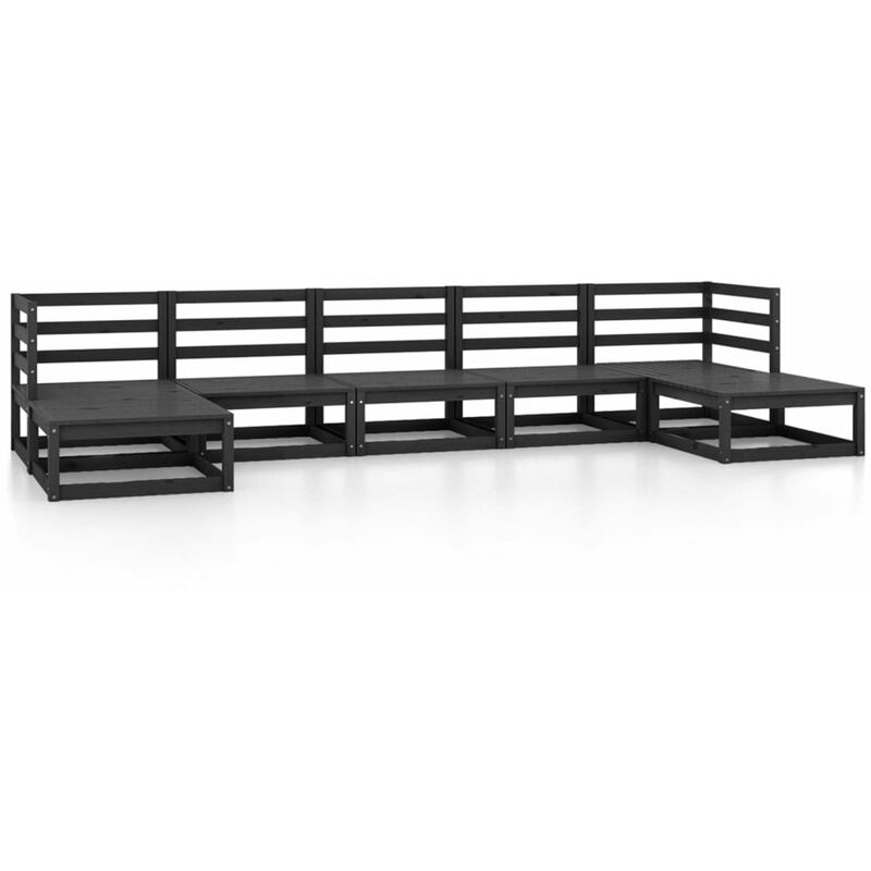 

Juego de muebles de jardin 7 piezas madera maciza pino