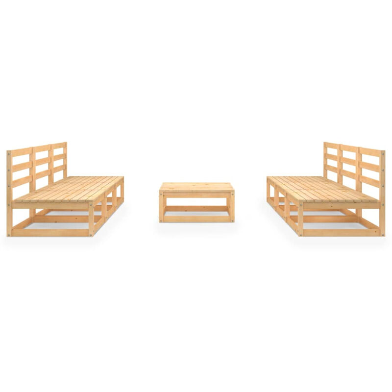 

Juego de muebles de jardin 7 piezas madera pino maciza