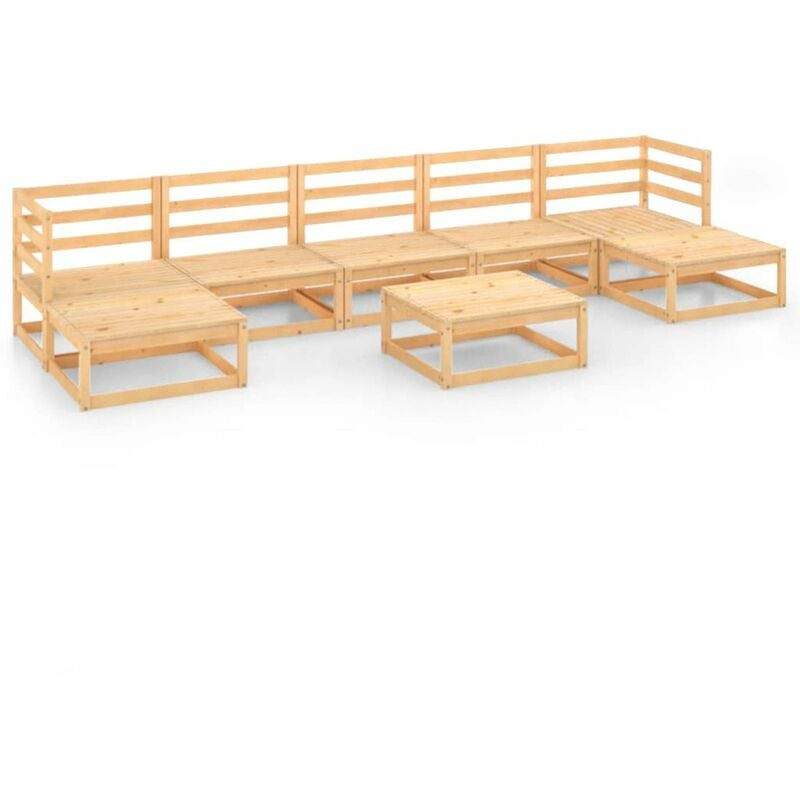 

Juego de muebles de jardin 8 piezas madera maciza pino