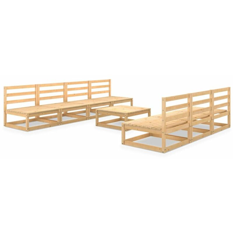 

Juego de muebles de jardin 8 piezas madera pino maciza