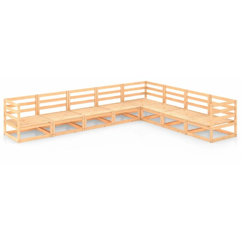 

Juego de muebles de jardin 8 piezas madera pino maciza