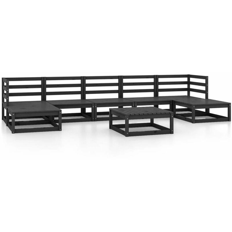 

Happyshopping - Juego de muebles de jardin 8 piezas madera pino maciza