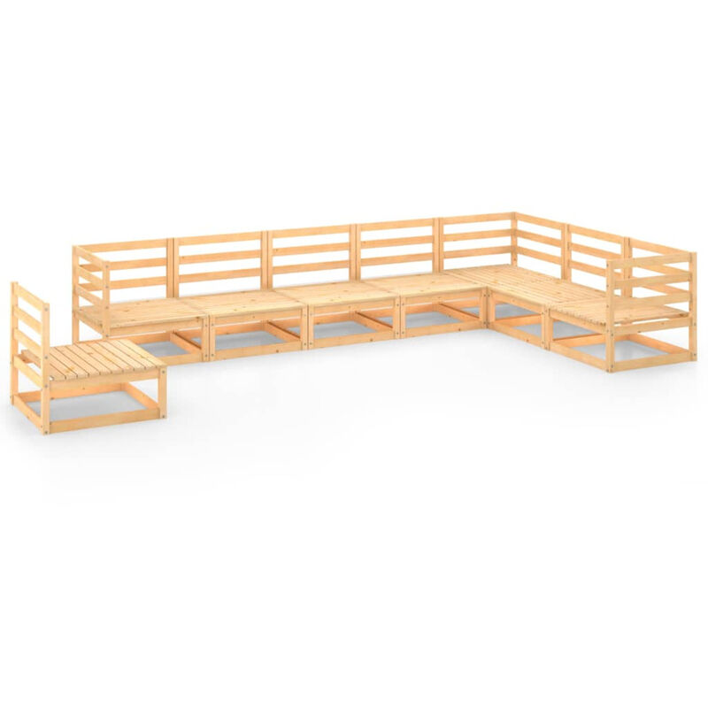 

Juego de muebles de jardin 8 piezas madera pino maciza