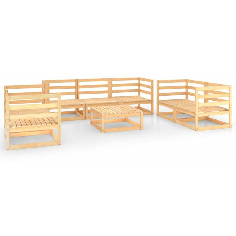 

Juego de muebles de jardin 8 piezas madera maciza pino