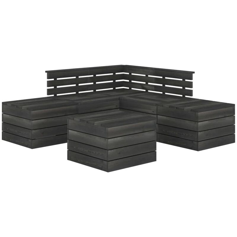

Juego de muebles de jardín de palets 6 piezas