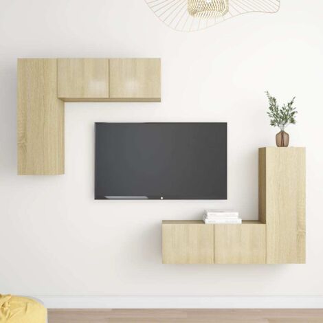 Juego de muebles de salón 4 piezas roble
