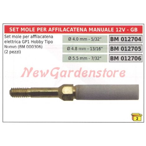 Juego de muelas para afiladora de cadena manual GP1 HOBBY NEW GARDEN STORE 012705