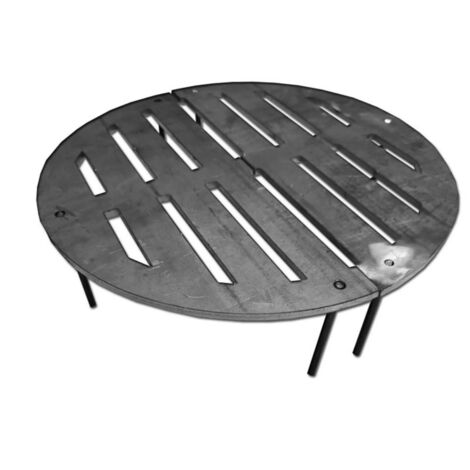 Juego de parrilla de acero para estufa de leña chapa redonda