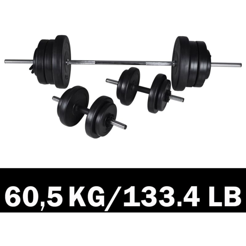 

Juego de pesas 2 de mancuernas 60,5 kg - Vidaxl