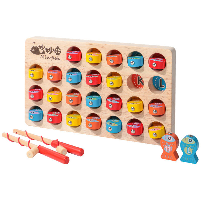 

Juego de pesca magnetico de madera Montessori numero cognicion clasificacion de colores rompecabezas educacion preescolar para ninos y ninas a partir