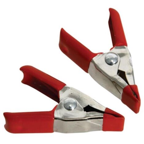 Juego de pinzas con resorte - 2" - metal - 4 uds.